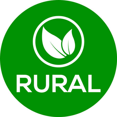 Green background rural logo,rural vector logo or icon,のイラスト素材