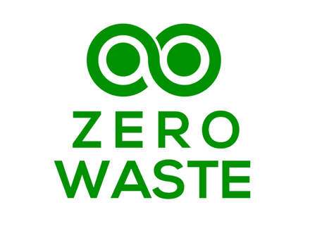 Zero waste vector logo or icon, White background Zero waste logoのイラスト素材