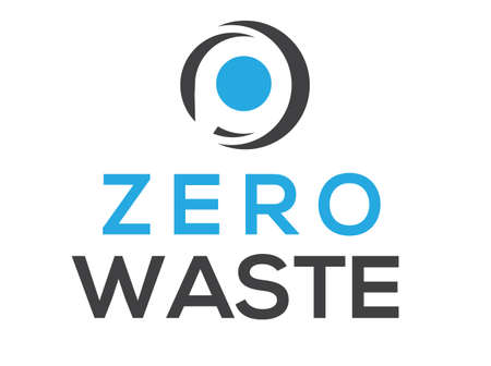 White background Zero waste logo, Zero waste vector logo or iconのイラスト素材
