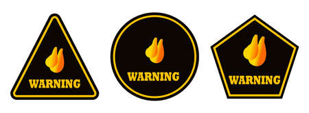 warning vector logo, sign,symbol or icon illustraionのイラスト素材