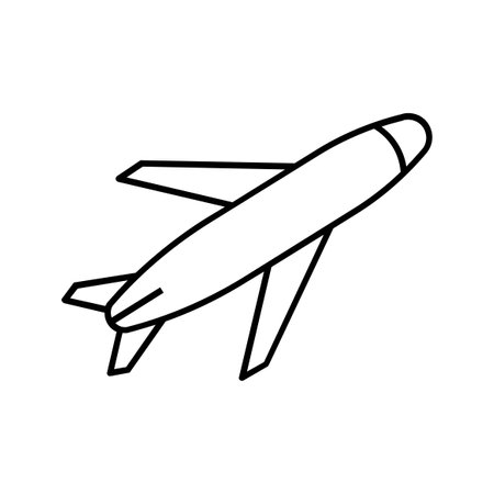 airplane flying transport line style icon vector illustration design, designed for web and appのイラスト素材