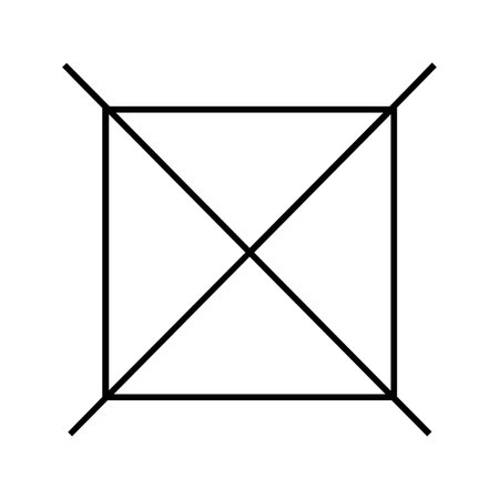 Geometric line art, vector illustration, outline stroke icon isolated on white background.のイラスト素材