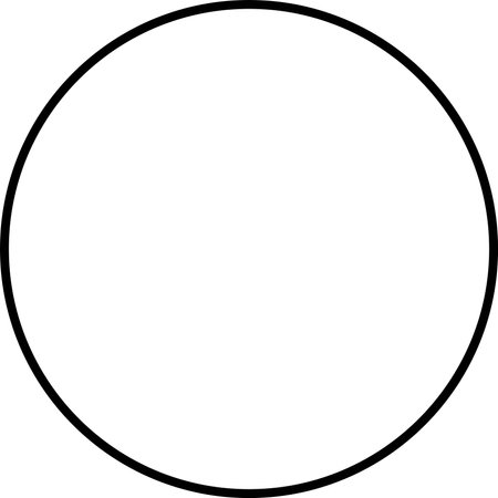 Black and white circle, oval or ellipse shape. Geometric circular elementのイラスト素材
