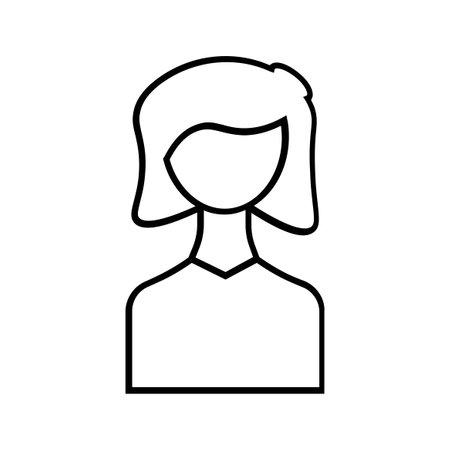 Avatar woman design, Girl female person people human social media and portrait theme Vector illustrationのイラスト素材