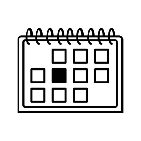 Calendar icon. Calendar icon on white background. Vector illustration.のイラスト素材