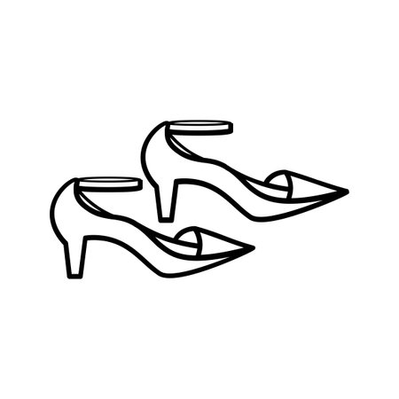 women shoes icon, black and white design. vector illustration eps10のイラスト素材