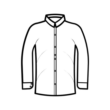 Men's shirt icon. Outline men's shirt vector icon for web design isolated on white backgroundのイラスト素材