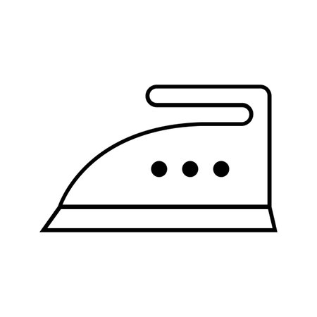 ironing icon over white background, line style, vector illustration designのイラスト素材
