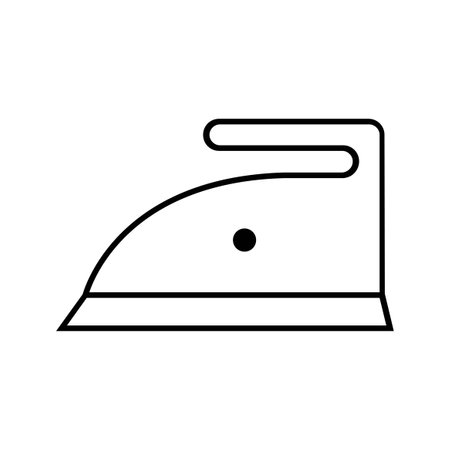 iron icon over white background, line style, vector ilustration designのイラスト素材