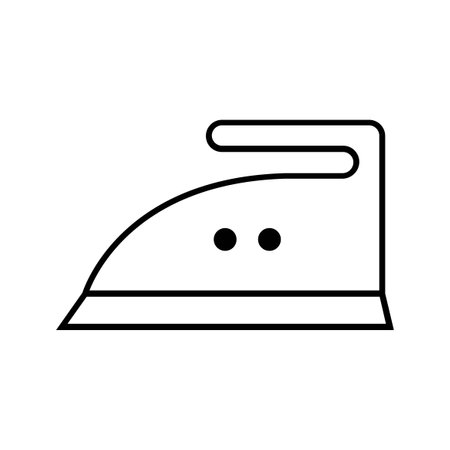 ironing icon over white background, line detail style, vector illustrationのイラスト素材
