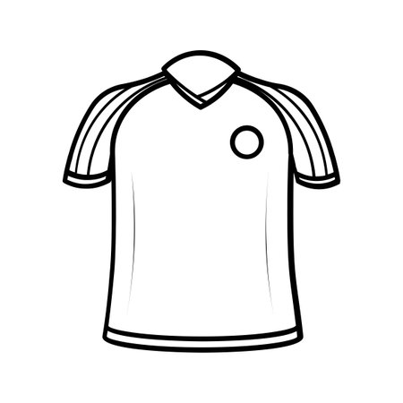 JERSEY, Soccer shirt icon. Soccer sport and competition theme. Isolated design. Vector illustrationのイラスト素材