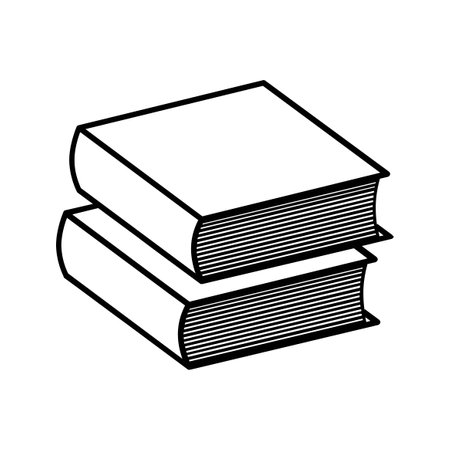 pile text books isolated icon vector illustration design  black and whiteのイラスト素材