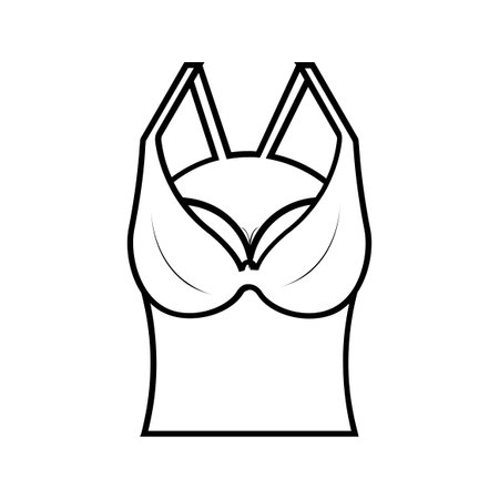 underwear lingerie icon over white background, line style, vector illustrationのイラスト素材
