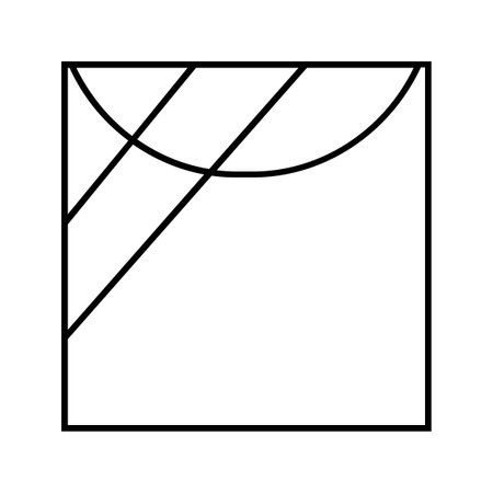 Geometric line art frame for photo or image, vector illustration.のイラスト素材
