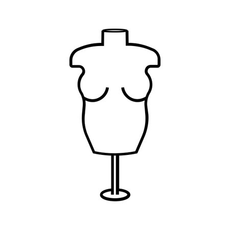 silhouette of female mannequin isolated icon vector illustration designのイラスト素材