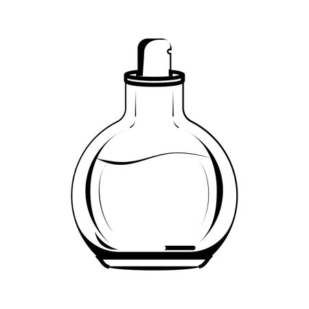 perfume bottle icon over white background, vector illustration. vector illustrationのイラスト素材
