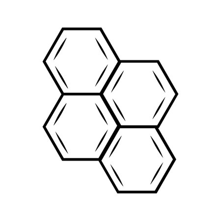 Honeycomb icon. Simple illustration of honeycomb vector icon for webのイラスト素材