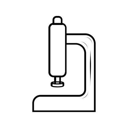 microscope laboratory equipment isolated icon vector illustration line style icon for apps and websitesのイラスト素材