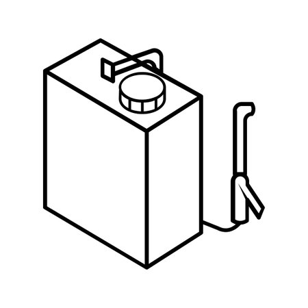 gasoline canister isolated icon vector illustration designiconic line artのイラスト素材