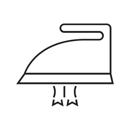 ironing line style icon design, kitchen cook eat restaurant home menu dinner lunch cooking and meal theme Vector illustrationのイラスト素材