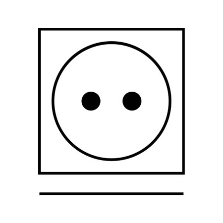 electric socket icon over white background, line style concept, vector illustrationのイラスト素材