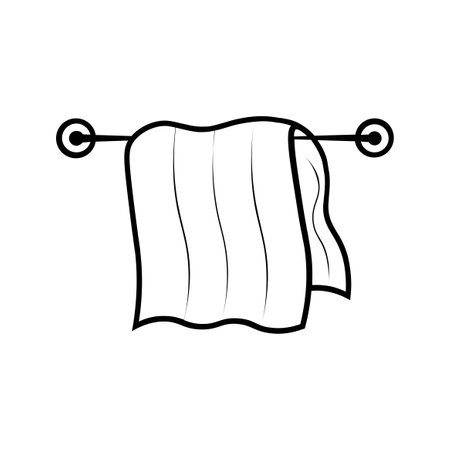 Towel icon. Vector illustration isolated on a white background.のイラスト素材