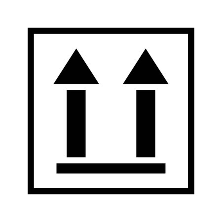 Box sign icon. Shipping symbol. Package label. Black and white.のイラスト素材