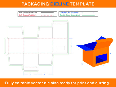 Assortment Pillar Candle Box Dieline Templateのイラスト素材