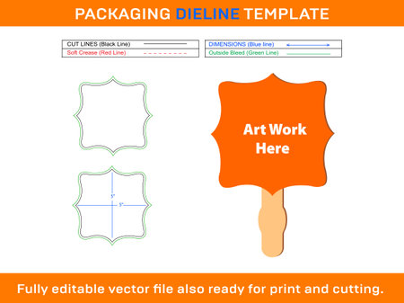 Church Card, Dieline Template With Art Work Here 3D Design.のイラスト素材