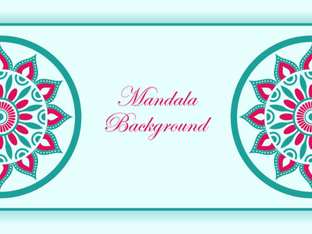 Floral Mandala Meditation Background. crisp, clear and well-crafted Mandala Design.のイラスト素材