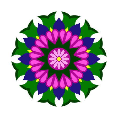Abstract Floral Mandala Design Colorinng Book Fully Editable Resizable Mandala Vector File.のイラスト素材