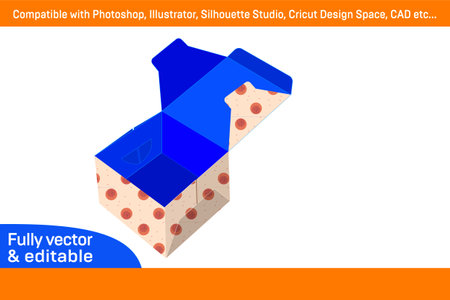 Auto bottom lock box 3d designのイラスト素材