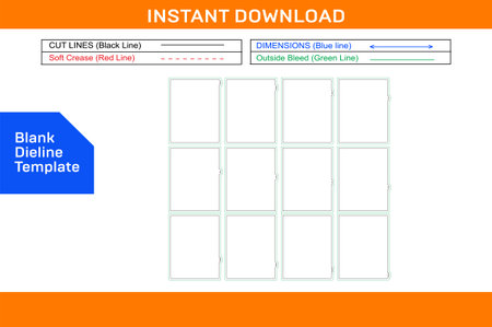 Monthly planner dividers, perfect for 8.5 x 11 size paper with easily editable and resizeable vector Fileのイラスト素材