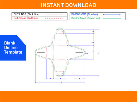 Delivery Packaging cake box with handle die line template or die cut template and 3D vector designのイラスト素材