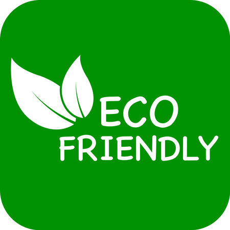 Eco-friendly vector logo or icon, green background eco-friendly logo vector fileのイラスト素材