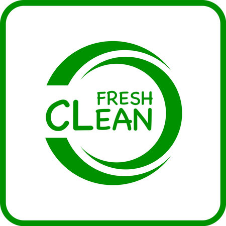 Fresh clean leaf vector logo or icon, White background fresh clean logo vector fileのイラスト素材