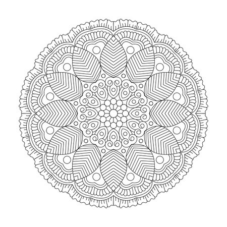 Mandala medley adult coloring book mandala page for kdp book interior. Peaceful Petals, Ability to Relax, Brain Experiences, Harmonious Haven, Peaceful Portraits, Blossoming Beauty mandala design.のイラスト素材