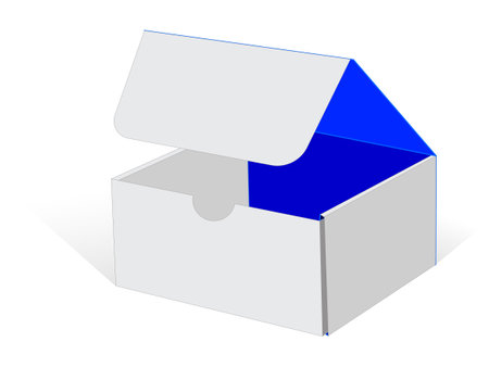 Indestructo Mailer Box, Dieline Template Editable Vector Fileのイラスト素材