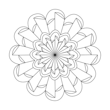 Mandala Spiritual Spin coloring book page for kdp book interior. Peaceful Petals, Ability to Relax, Brain Experiences, Harmonious Haven, Peaceful Portraits, Blossoming Beauty mandala design.のイラスト素材