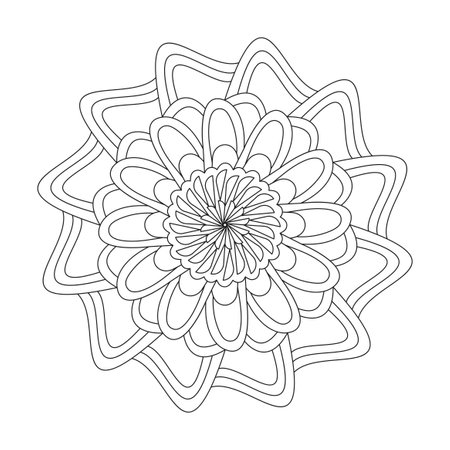 Ornate Opulence Mandala coloring book page for kdp book interior. Peaceful Petals, Ability to Relax, Brain Experiences, Harmonious Haven, Peaceful Portraits, Blossoming Beauty mandala designのイラスト素材