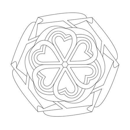 Celtic Mesmerizing Mandala coloring book page for kdp book interior. Peaceful Petals, Ability to Relax, Brain Experiences, Harmonious Haven, Peaceful Portraits, Blossoming Beauty mandala design.のイラスト素材