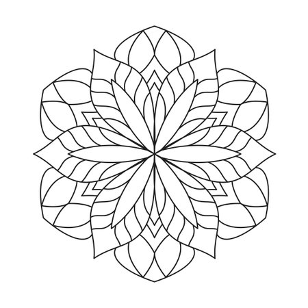 Children mandala serene spirals coloring book page for kdp book interior. Peaceful Petals, Ability to Relax, Brain Experiences, Harmonious Haven, Peaceful Portraits, Blossoming Beauty mandala design.のイラスト素材