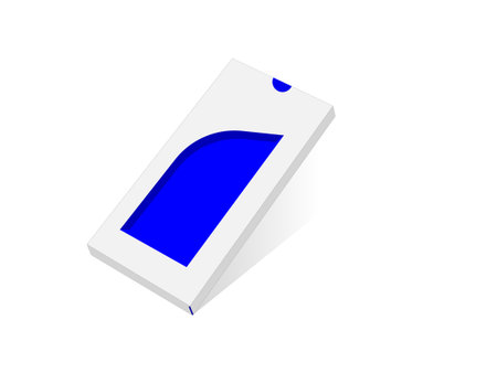 Chocolate Box With window Dieline Template Editable Vector File.のイラスト素材