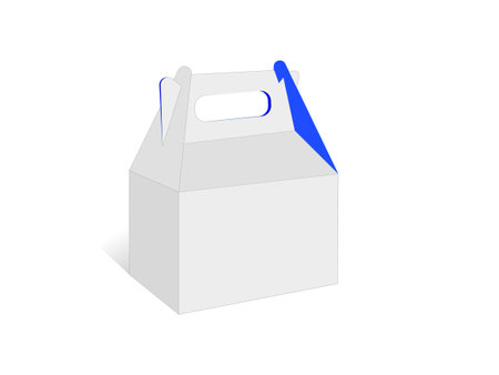 Large Gable Box Dieline Template Design, Editable Vector File.のイラスト素材