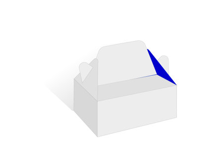 Large Gable Box, Gift Box Template, Editable Vector File.のイラスト素材