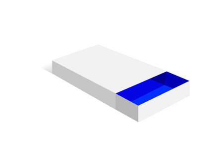 Match Box, Drawer box, sliding box, 3d box, Vector Fileのイラスト素材
