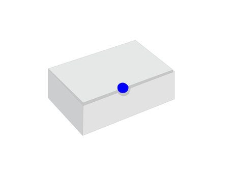 Shoe Cardboard Box Dieline Template, Editable Vector File,のイラスト素材