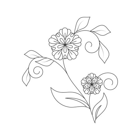 Doodle mandala on Outline floral design element. Peaceful Petals, Ability to Relax, Brain Experiences, Harmonious Haven, Peaceful Portraits, Blossoming Beauty mandala design.のイラスト素材