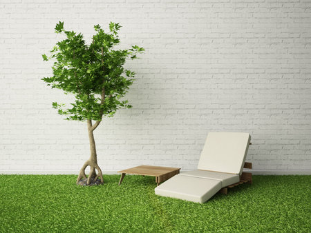 3d generated render of modern urban interiorの写真素材