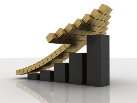 3D Business graphの写真素材